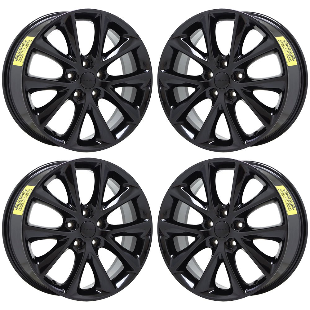 20" Jeep Grand Cherokee Gloss Black wheels rims Factory OEM set 4 2496 EXCHANGE