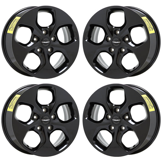 17" Dodge Grand Caravan Journey Gloss Black wheels rims OEM set 2590