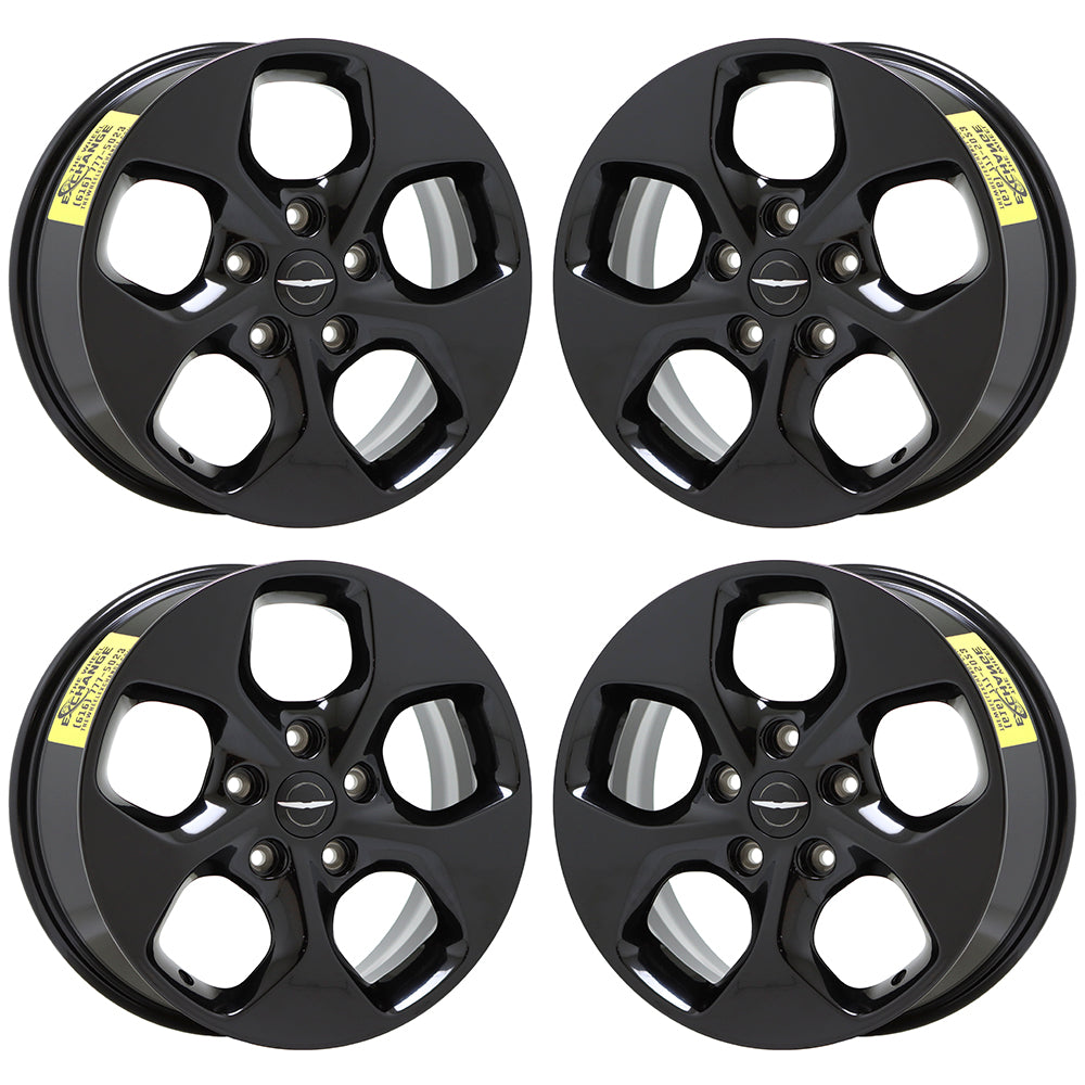 17" Dodge Grand Caravan Journey Gloss Black wheels rims OEM set 2590