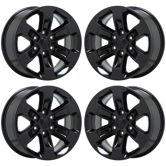 18" Dodge Ram 1500 Truck Gloss Black wheels rims Factory OEM set 4 2672