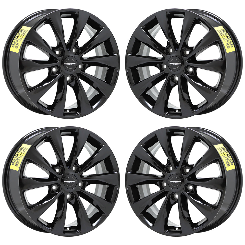 17" Chrysler Pacifica Gloss Black wheels rims Factory OEM set 2591 EXCHANGE