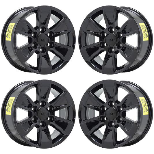 17" GMC Sierra 1500 Truck Gloss Black wheels rims Factory OEM set 4 5908
