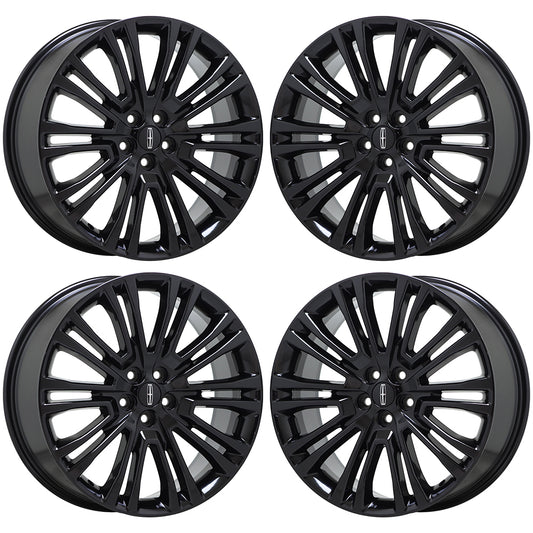 20" Lincoln MKX Gloss Black wheels Factory OEM set 2016-2018 10075