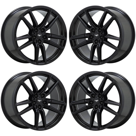20x11 Ford Mustang GT500 Gloss Black wheels rims Factory OEM set 10278 10279