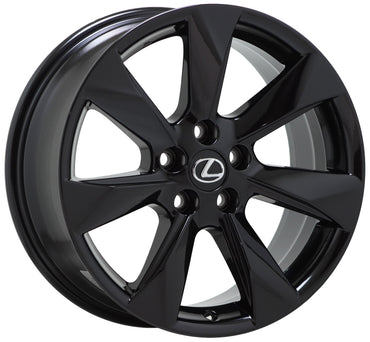 18" Lexus RX350 RX450 Gloss Black wheels rims Factory OEM set 4 74336