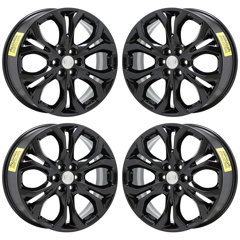 20" Buick Enclave Gloss Black wheels rims Factory OEM GM set 5851