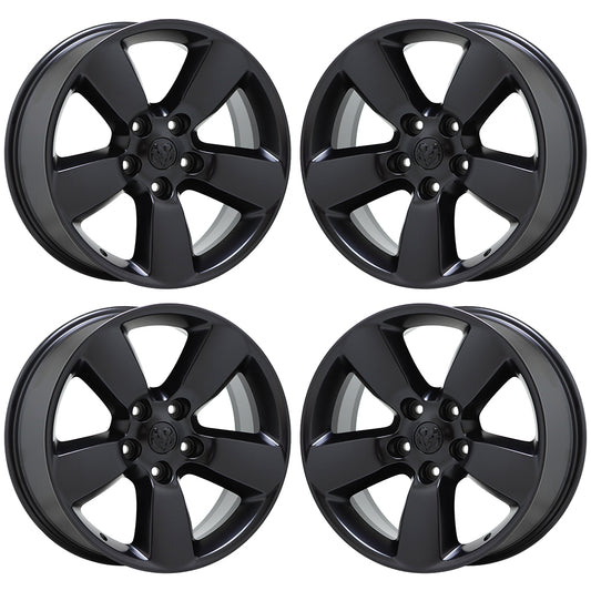 20" Dodge Ram 1500 Truck Satin Black wheels rims Factory OEM set 4 2495