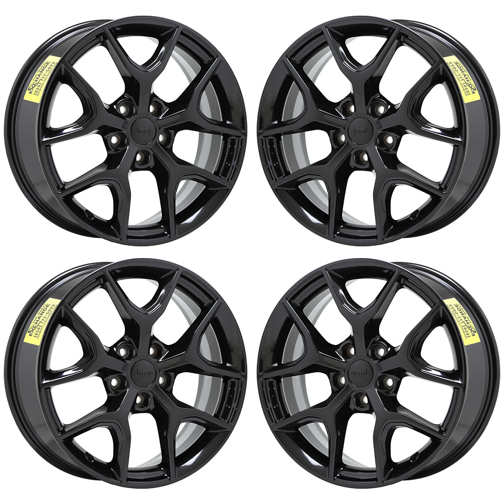 20" Jeep Grand Cherokee Gloss Black wheels rims Factory OEM set 9214 EXCHANGE