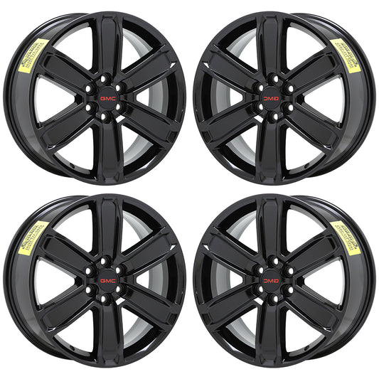 20" GMC Acadia Denali Gloss Black wheels rims Factory OEM GM set 4800 5794