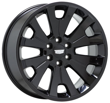 22" Cadillac Escalade Gloss Black wheels rims Factory OEM GM set 5663