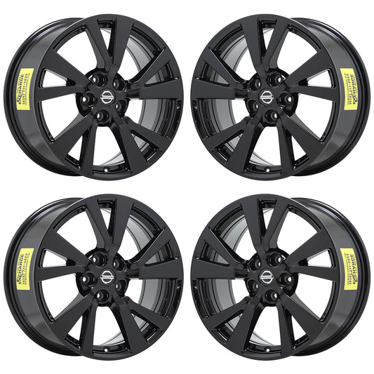 18" Nissan Maxima Gloss Black wheels rims OEM set 4 62721 EXCHANGE