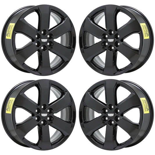 20" Cadillac XT5 SRX Gloss Black wheels rims Factory OEM GM 2018 - 2023 set 5845