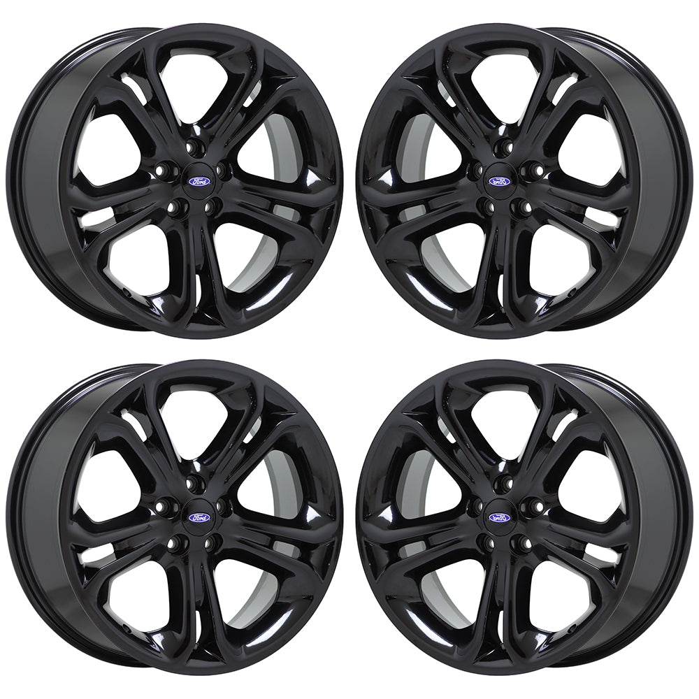 20" Ford Explorer Gloss Black wheels rims Factory OEM set 4 3860