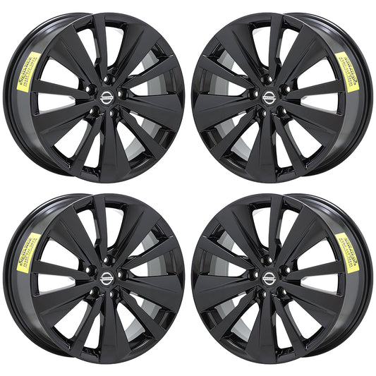 19" Nissan Altima Turbo Gloss Black wheels rims Factory OEM set 4 62785 62786