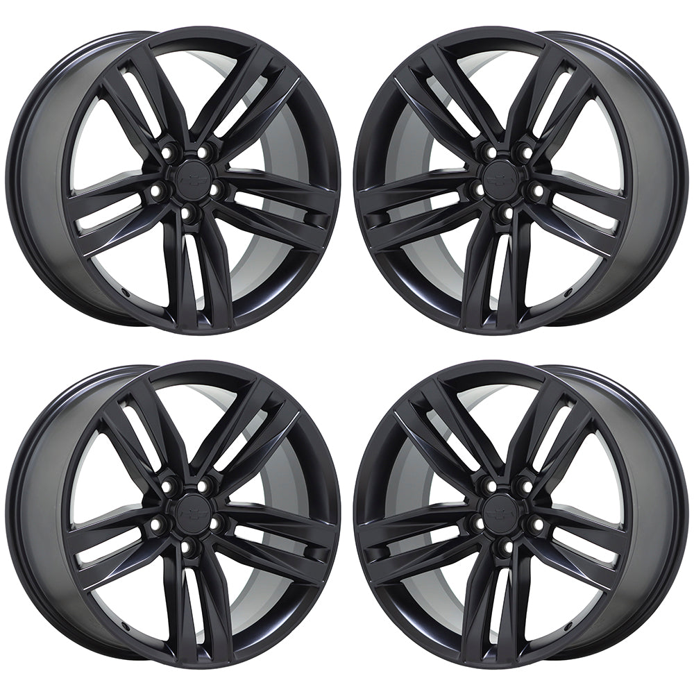 20x8.5" Chevrolet Camaro RS Black Satin wheels rims Factory OEM GM set 5762