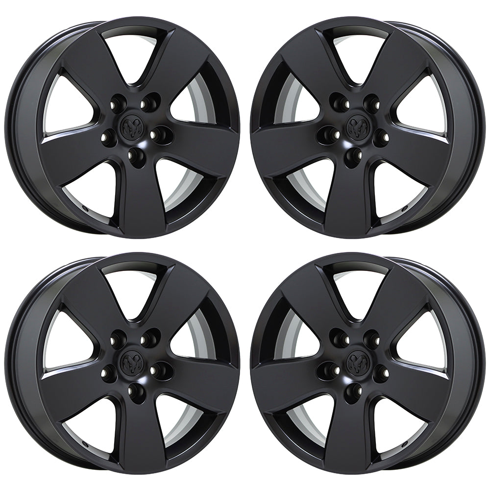 20" Dodge Ram 1500 Truck Satin Black wheels rims Factory OEM set 2363