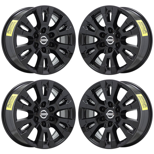 18" Nissan Titan Truck Gloss Black wheels rims Factory OEM set 4 62751 EXCHANGE
