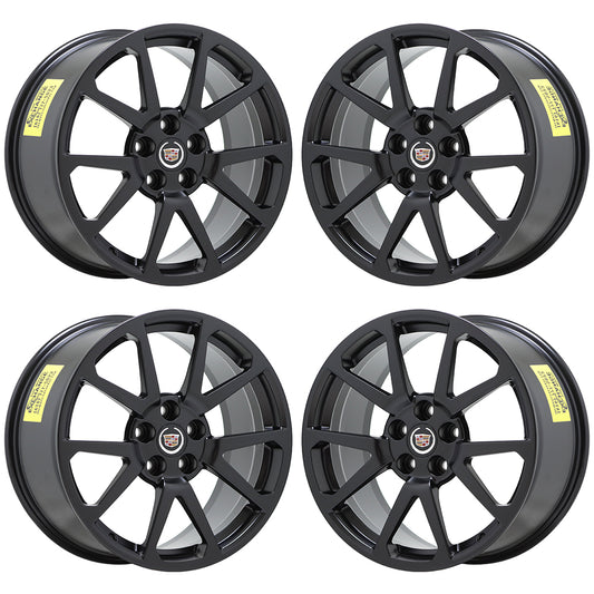 19x9 19x9.5" Cadillac CTS-V Sedan Satin Black wheels rims set 4647 4649 EXCHANGE