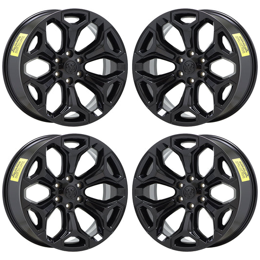 22" Dodge Ram 1500 Truck Gloss Black wheels rims Factory OEM set 4 2685 2727