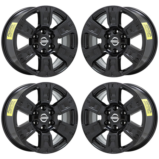 18" Nissan Titan Truck Gloss Black wheels rims Factory OEM set 4 62752