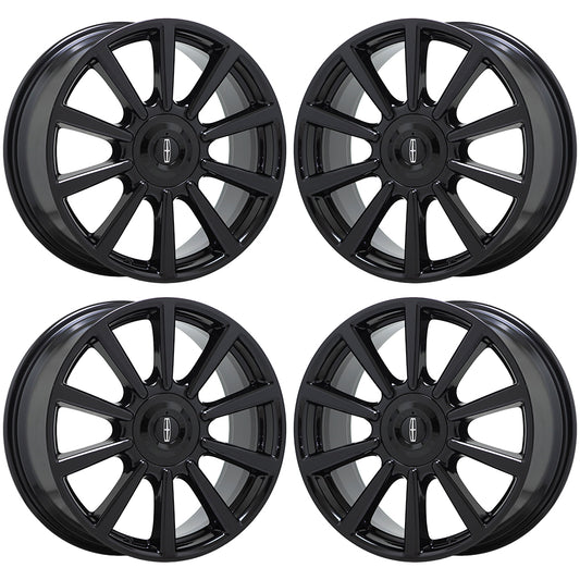 19" Lincoln Continental Gloss Black wheels rims Factory OEM set 10089