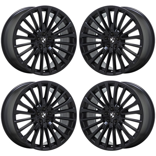 22x9.5 22x10.5 BMW X7 M50i PVD Satin Black wheels rims 86537 86542 EXCHANGE