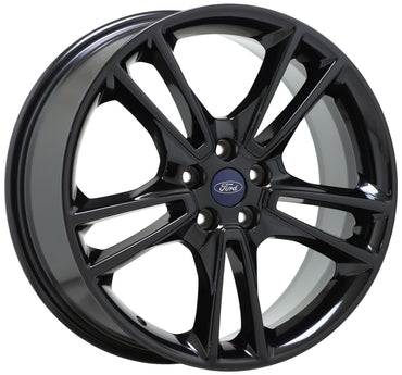 19" Ford Fusion Gloss Black wheels rims Factory OEM set 3962