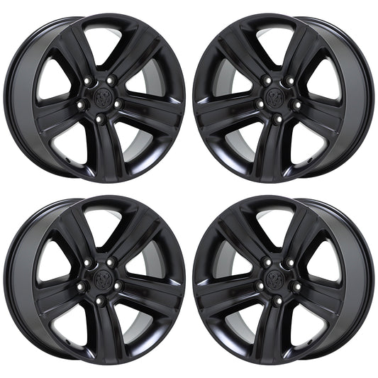 20" Dodge Ram 1500 Truck Satin Black wheels rims Factory OEM set 4 2453