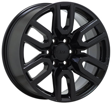 20" GMC Sierra Yukon 1500 Truck Gloss Black wheels rims Factory OEM GM set 5914