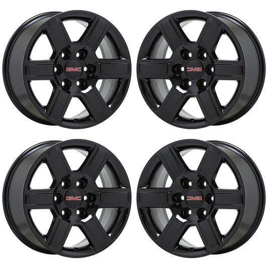 18" GMC Sierra Yukon 1500 Gloss Black wheels rims Factory OEM set 4 5645