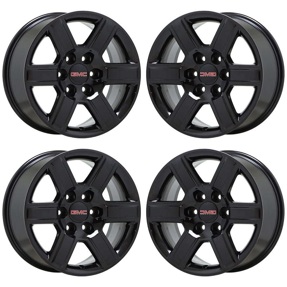 18" GMC Sierra Yukon 1500 Gloss Black wheels rims Factory OEM set 4 5645
