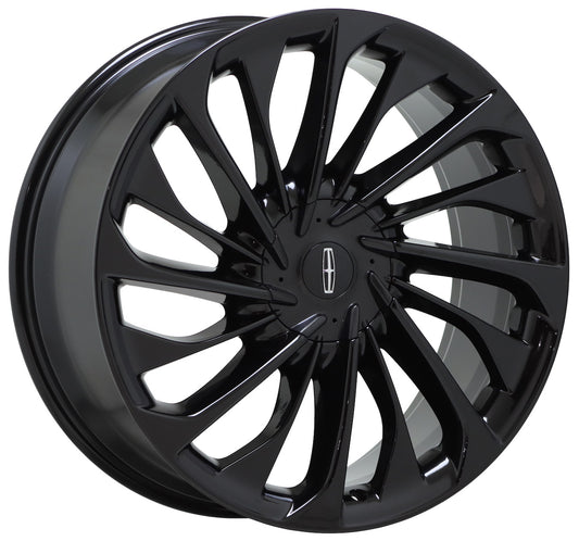 22" Lincoln Aviator Gloss Black wheel rim Factory Genuine OEM single 10241