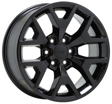 20" GMC Sierra Yukon 1500 Truck Gloss Black wheels rims OEM set 5658