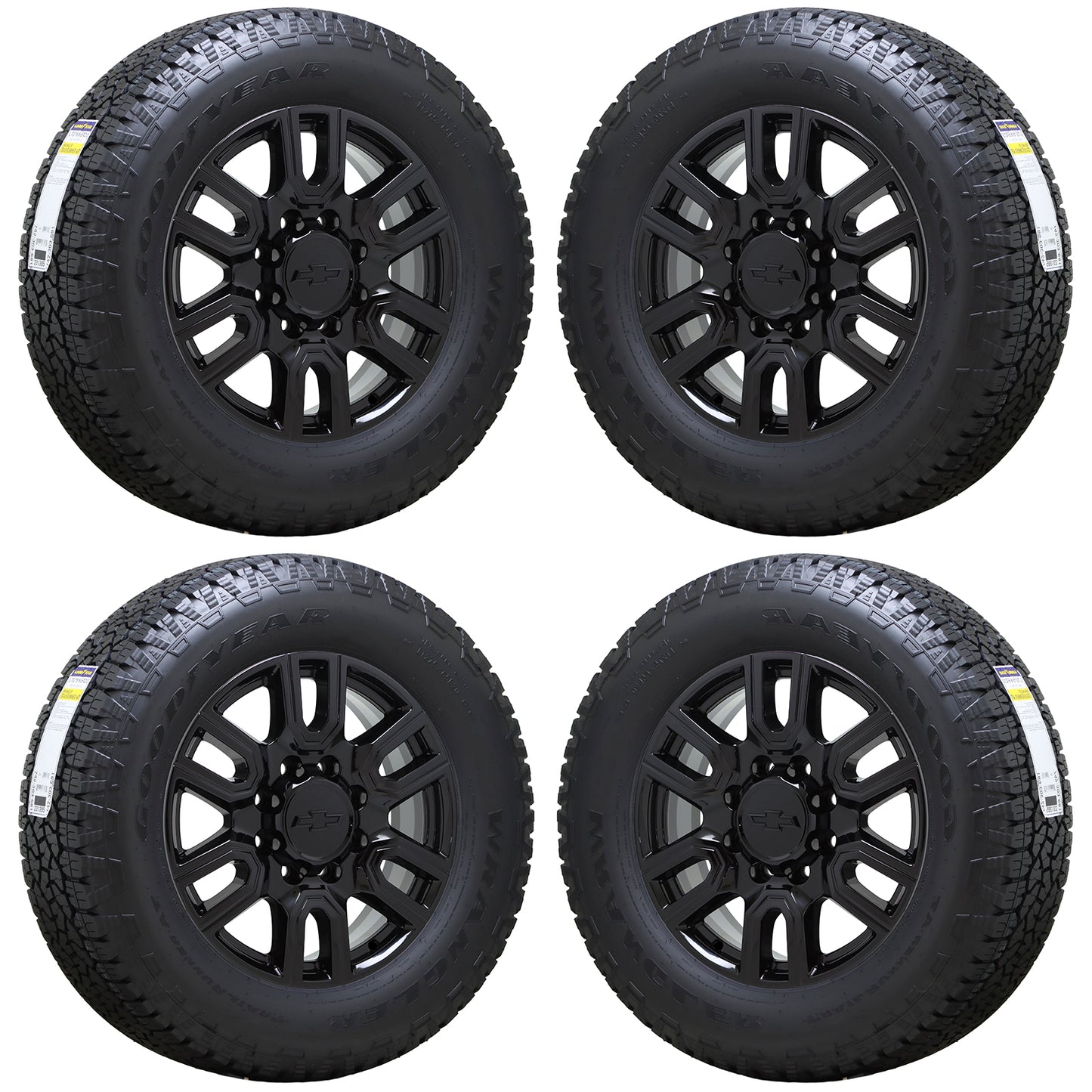 20" GMC Sierra Yukon 2500 3500 Truck Gloss Black wheels rims OEM set 5950