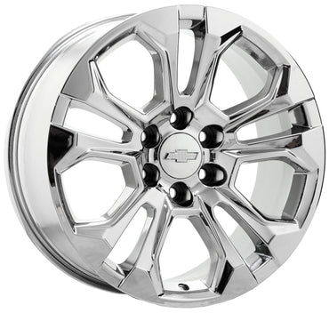 20" Chevrolet Silverado 1500 Bright Chrome wheels rims Factory OEM set 14090