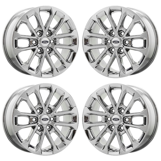 18" Ford F150 Bright Chrome Wheels Rims Factory OEM Original set 4 - 10169