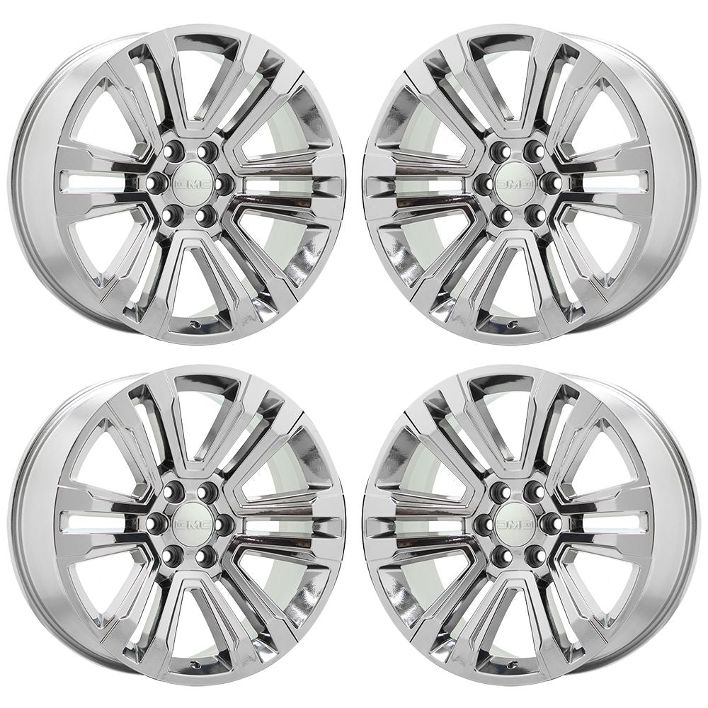 22" Sierra Yukon 1500 Escalade Bright Chrome wheels rims Factory OEM set 5822