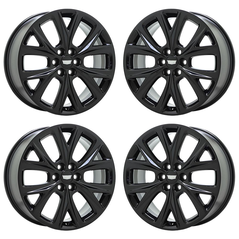 20" Cadillac XT5 XT6 Gloss Black wheels Factory OEM Original set 4835 EXCHANGE
