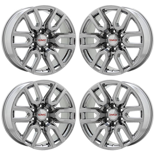 20" GMC Sierra Yukon 1500 Bright Chrome wheels rims Factory OEM GM set 5914
