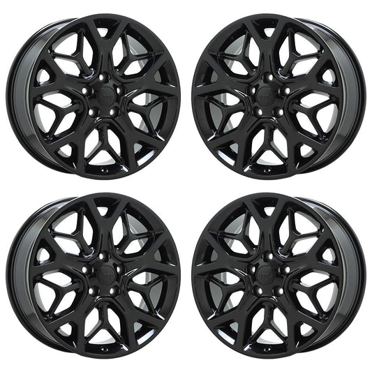 20" Jeep Grand Cherokee Gloss Black wheels rims Factory OEM set 9181 EXCHANGE