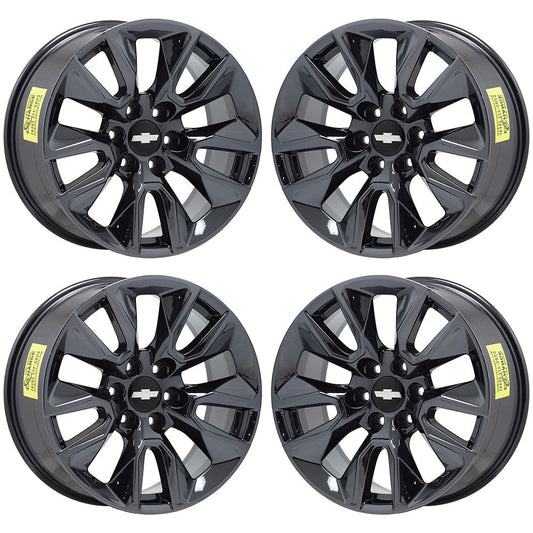 20" GMC Silverado Suburban Tahoe Black Chrome wheels rims Factory OEM set 5916