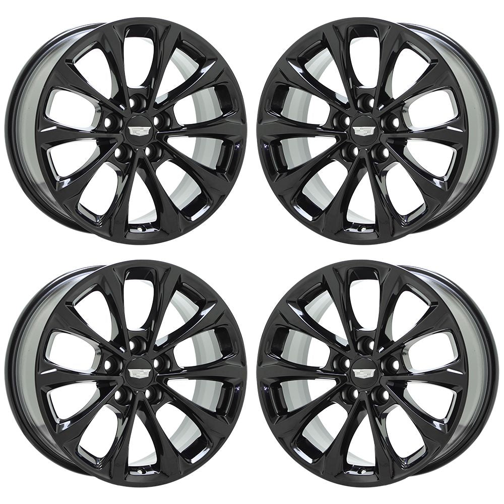 18" Cadillac CT5 Gloss Black wheels rims Factory OEM set 4837 - EXCHANGE