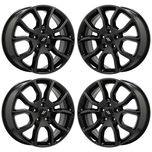 20" Dodge Durango Jeep Grand Cherokee Black Chrome wheels OEM set 2570