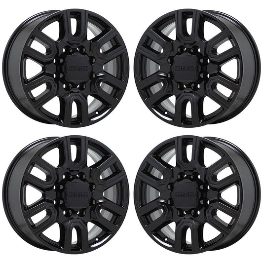 20" GMC Sierra 2500 3500 Truck Black wheels rims Factory OEM set 5950 EXCHANGE