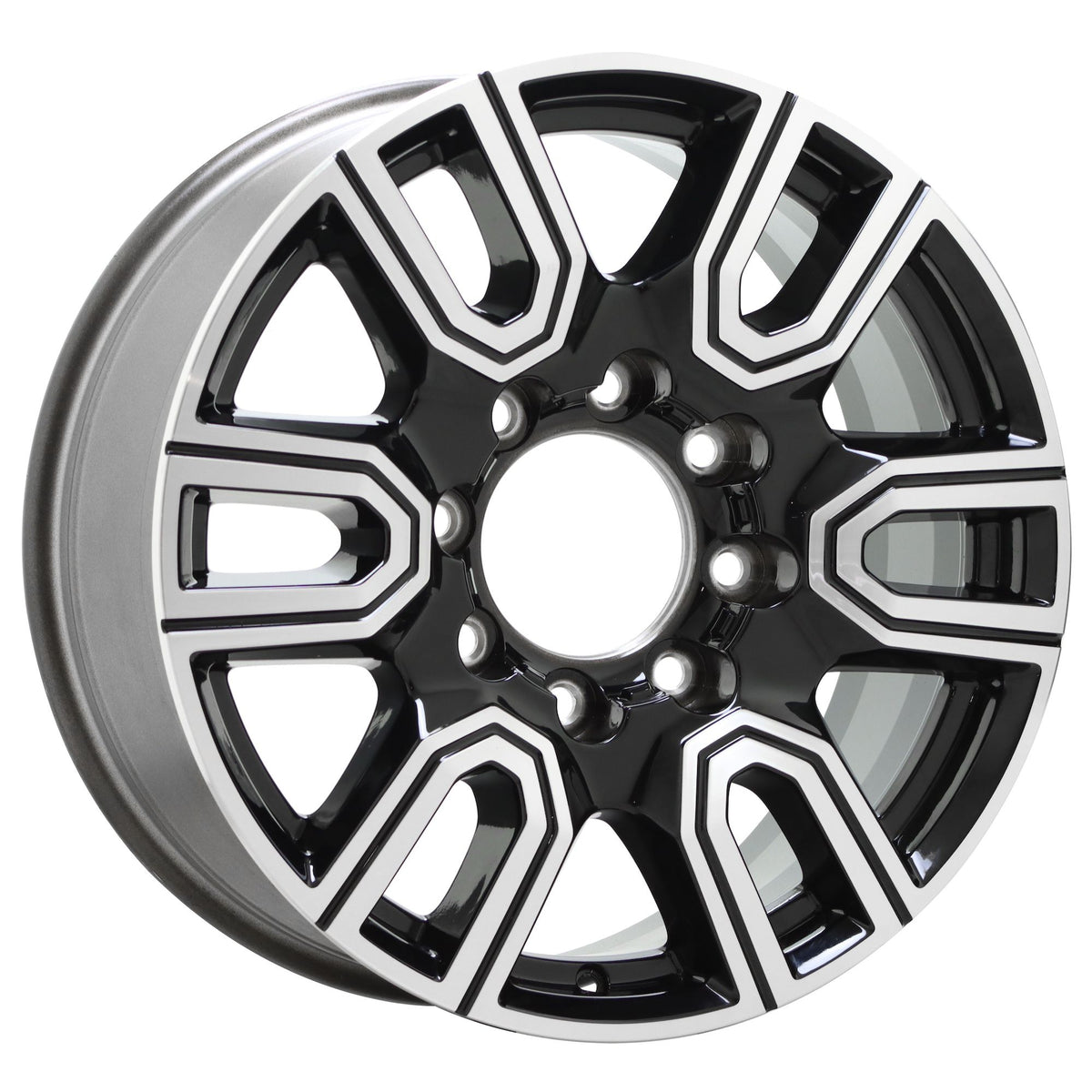 20" GMC Sierra 2500 3500 SRW Machined W/Black wheel rim Factory OEM 5950
