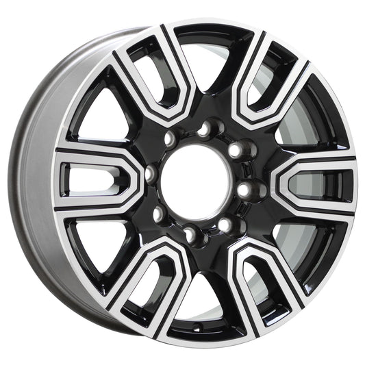 20" GMC Sierra 2500 3500 SRW Machined W/Black wheel rim Factory OEM 5950