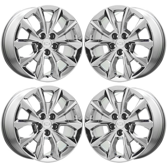 19" Cadillac CTS 2014-2019 Bright Chrome wheels rims OEM set 4751 EXCHANGE