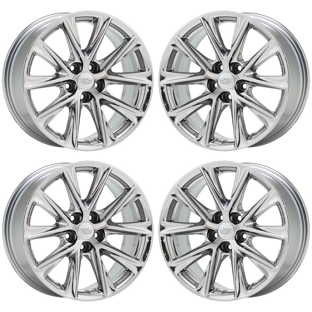 19" Cadillac CT5 Sport V-Series CTS Bright Chrome wheels rims OEM set 4840