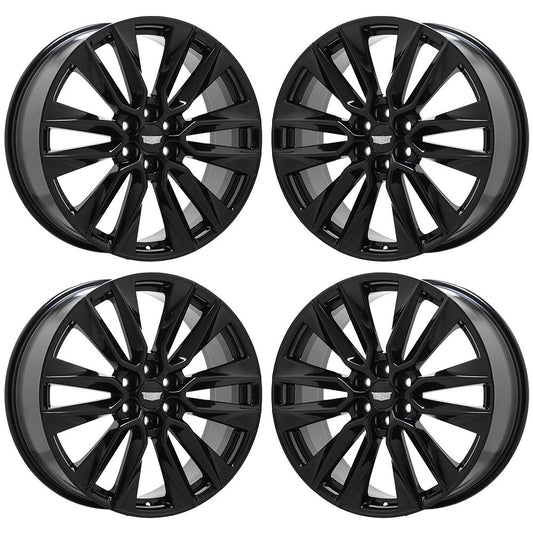 21" Cadillac XT6 Gloss Black wheels rims Factory OEM GM set 4851