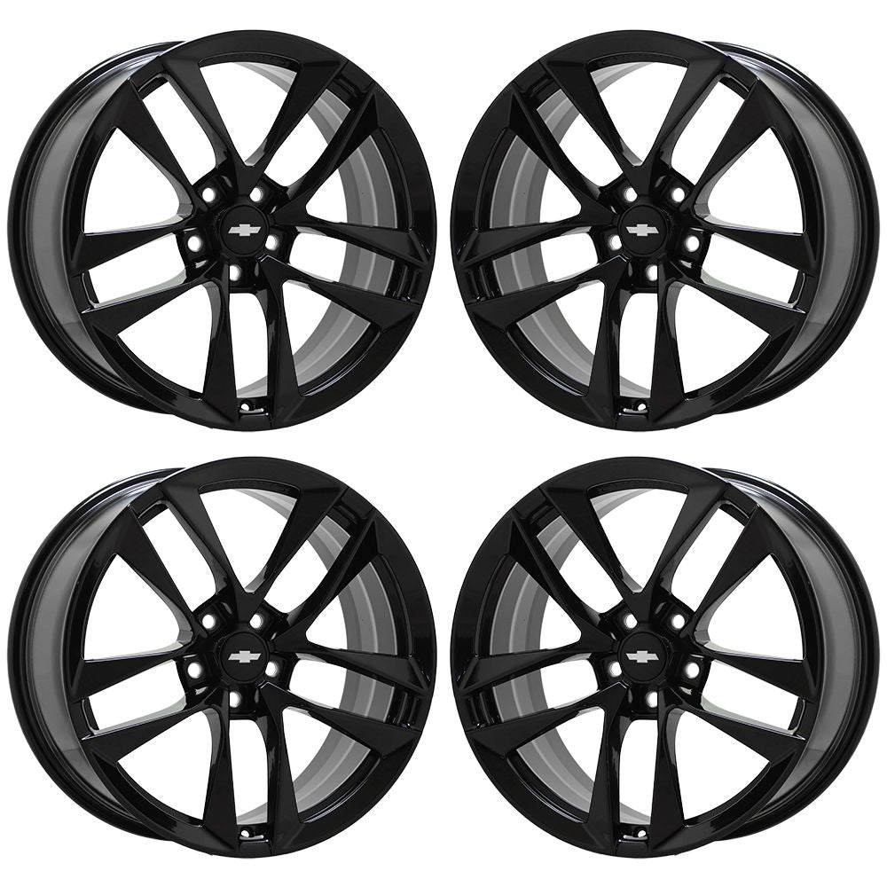 20x8.5 20x9.5 Camaro SS Gloss Black wheels rims Factory OEM set 4 97952 97953